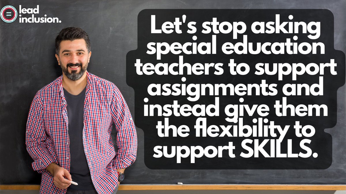 ❌ Let's stop asking special #education #teachers to support assignments and instead give them the flexibility to support SKILLS. ❌ #LeadInclusion #EdLeaders #UDL #SuccessForAll #MasteryChat #GlobalEd #Inclusion #UDLchat #UDL #TeacherTwitter