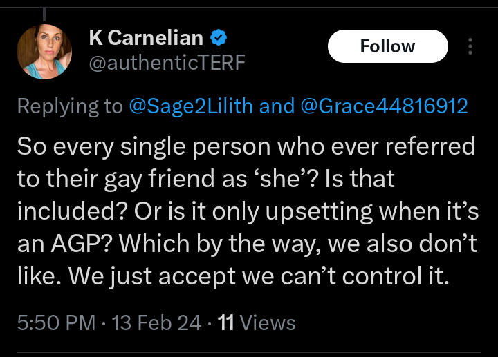 Sage2Lilith's tweet photo. Why does this feel like she was trying to accuse me of something? Something similar to "transphobic?" What's the GC equivalent of transphobic? Am I AGP phobic?
#GCTRA
#GClite
#GCULTRA https://t.co/H8mJs46ywq