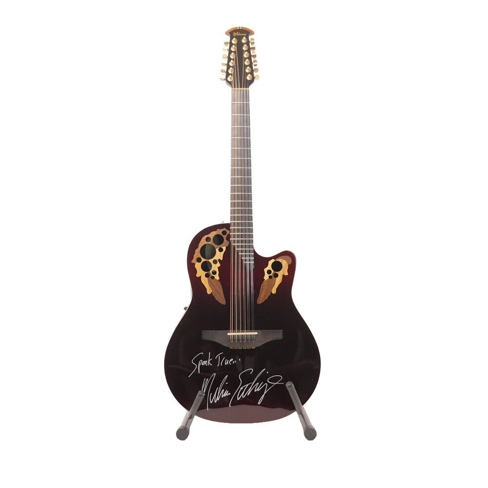 Auction item spotlight! “Speak True” Ovation Adamas 12 String Guitar Signed by @metheridge 🤩 Comes with a hard-shell case, assorted picks, batteries and a key lock Bid now: ebay.com/itm/1665782097…