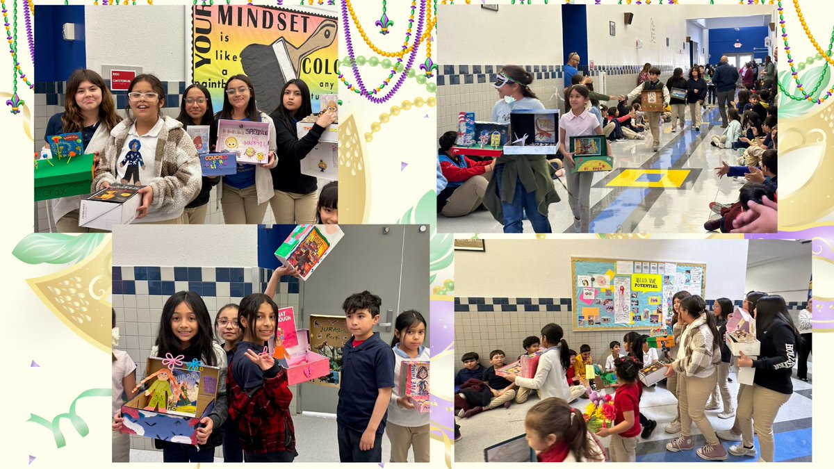 Fun times at Desert Wind today! Our students loved showing off their Mardi Gras floats inspired by their favorite book. Check out our Reading Mambo Book Float Parade!
#ColtNation @DW_K8S #SISD_Reads #SISDLibraries
