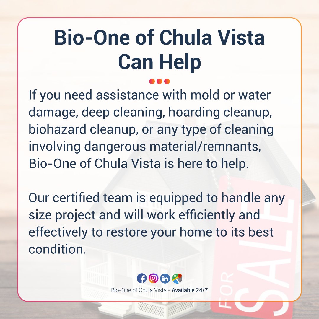 BioOneCV's tweet photo. Getting ready to sell your home? A clean, well-staged house could be the key to scoring the right price!

📰: https://t.co/6DcDwc3t4w

📞 Bio-One of Chula Vista is available 24/7/365! Free estimates at 619-892-1744.

#bioone #chulavista #sandiego #blog #news #realestate https://t.co/thkuAh8eux