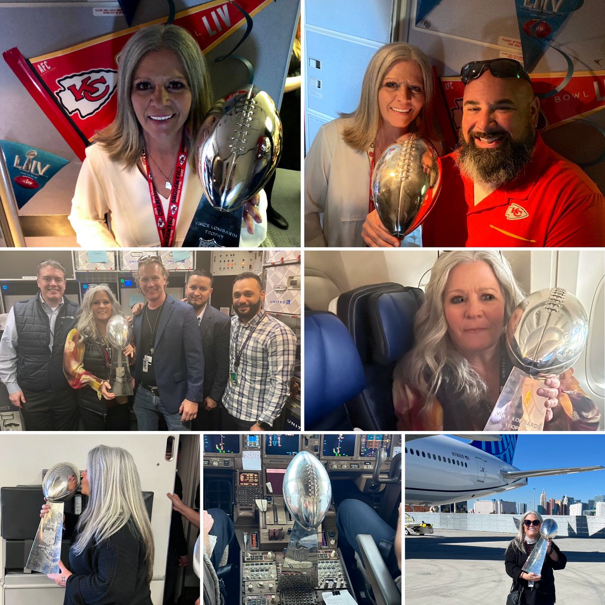 Superbowl Wins Miami 2020 W Phoenix 2023 W Las Vegas 2024 W back-to-back Thankful and grateful to be part of this special moment ❤️✈️❤️🏈