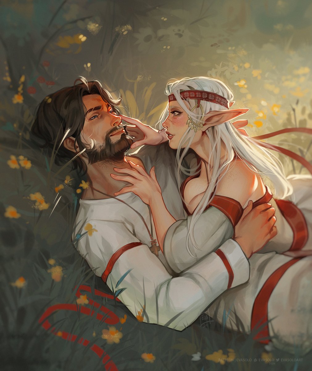 Asya and Voymir for @griboedo4ka as a part of secret valentine art trade! Happy val day for everyone)