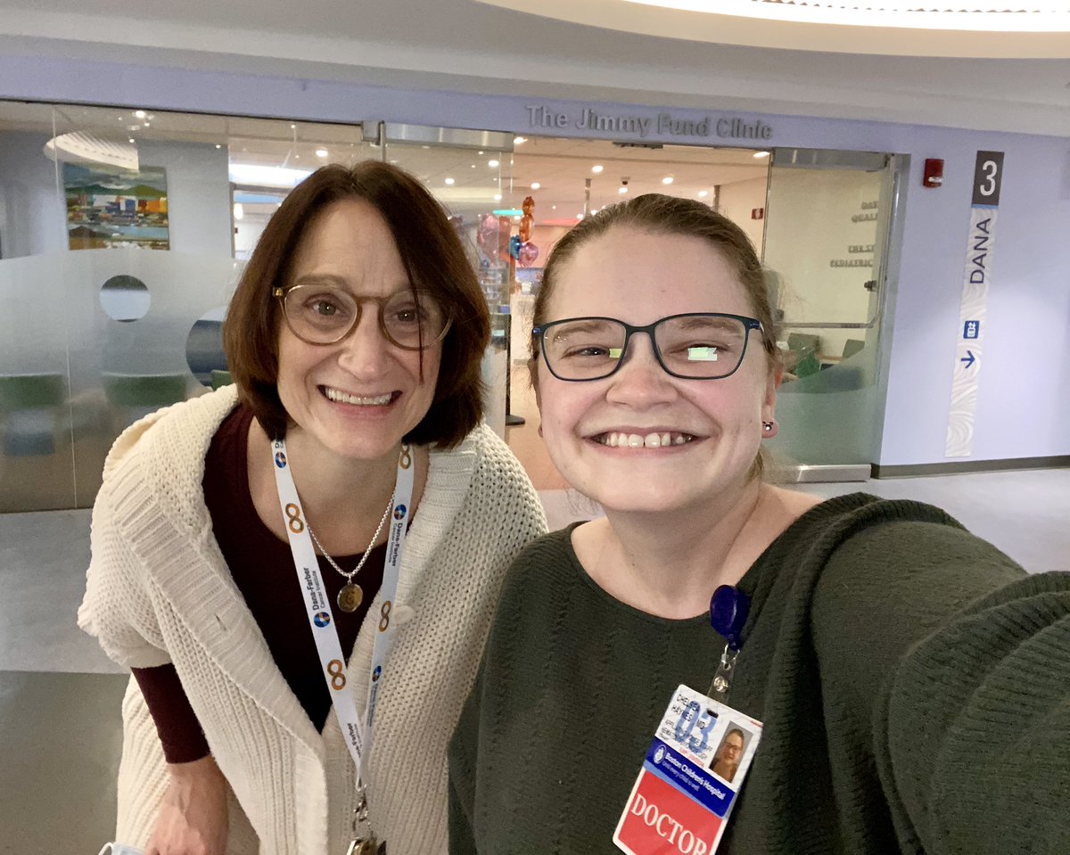 In our Jimmy Fund Clinic we feel hope every day. Today was a special day! Chelsea was diagnosed at 17 months & then again at 3 years. Today she walked into clinic to say hello to all of us as a 32 year old doctor♥️So many hugs, smiles & memories! This is hope…it’s everything♥️