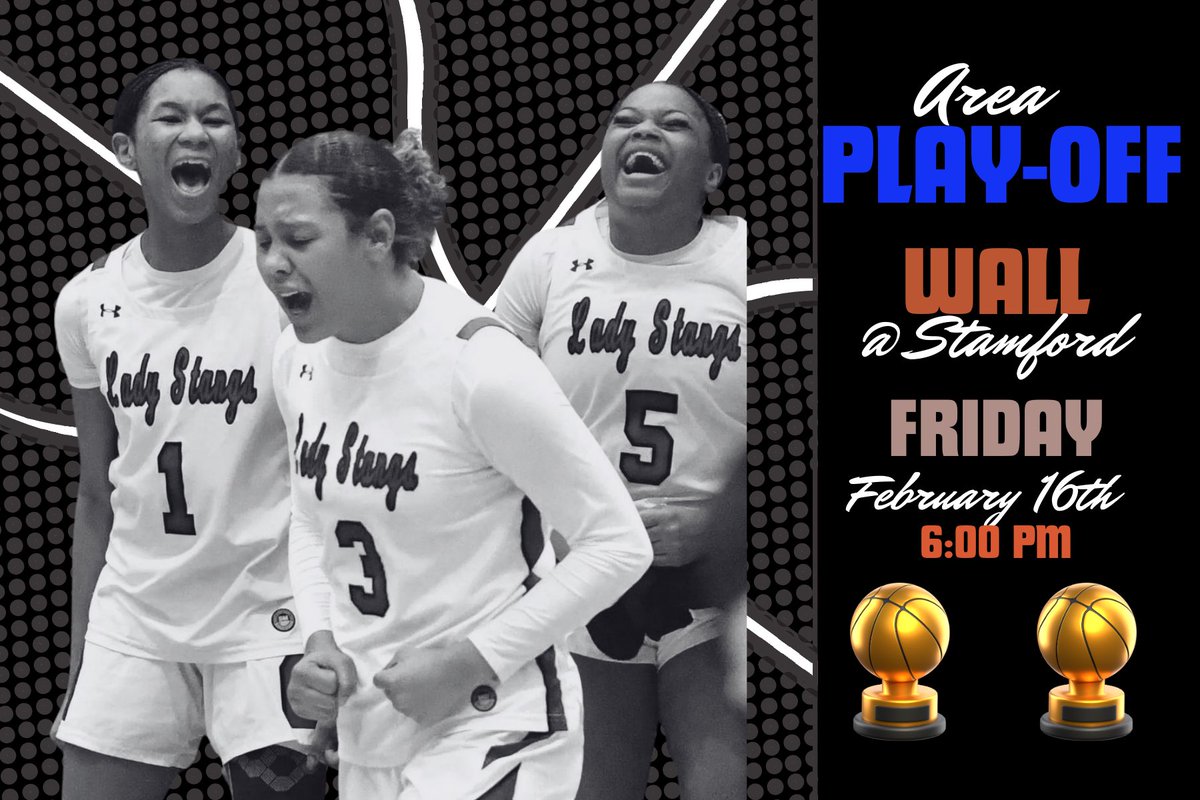 It’s Valentine’s Week so make it a date night over in Stamford on Friday, and show the Lady Mustangs some ❤️!!

Adults-$5
Students-$3
CASH ONLY at the Gate.

CV will be the home team.

#HEART #goldballchasin’ #WE #SURVIVEandADVANCE