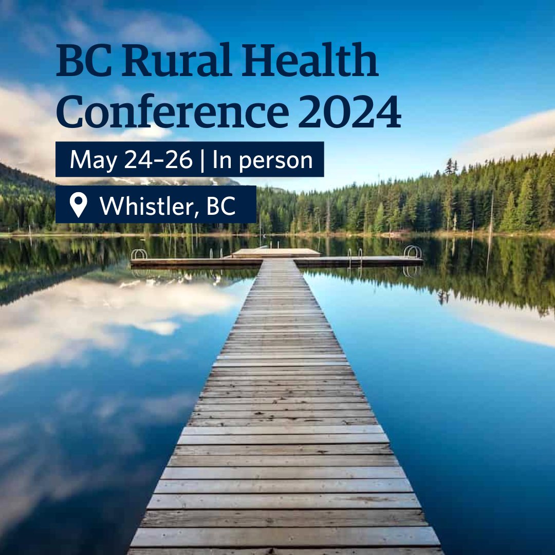 Registration is now open for the BC Rural Health Conference! Featuring over 50 lectures and skills workshops. 

Join us May 24-26 to learn and network with peers who share a passion for #RuralMedicine.

Learn more and register bit.ly/rhc24 ◀️

#BCRHC @RCC_bc