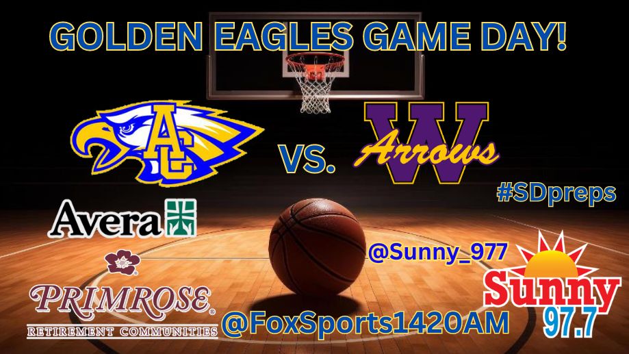 GOLDEN EAGLES GAME DAY! #SDpreps
GBB: Aberdeen Central vs. Watertown 
📹ow.ly/7Iqz50QySqJ
🎙️@The_Cobra66
📻 ow.ly/A9zl50QySqH