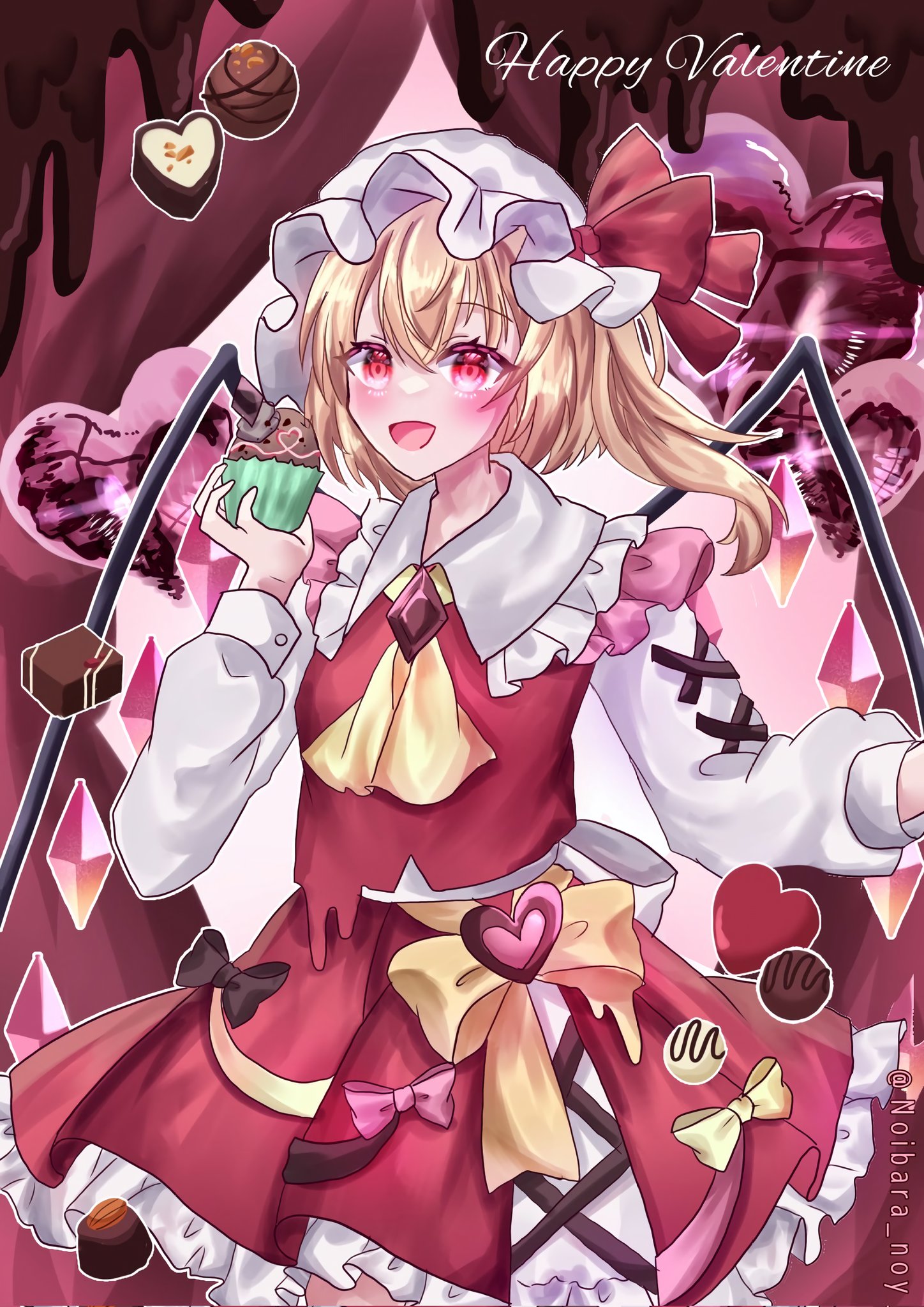 ☆東方Project フラン(バレンタインVer.) 手描き同人イラスト ☆東方Project フラン(バレンタインVer.) 手描き同人イラスト