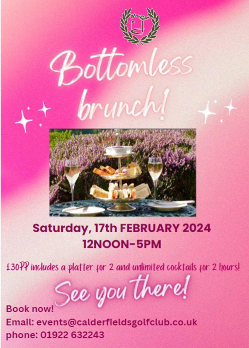 If you can't go out for that romantic meal later today, with the one you love, why don't you come along to our post-St Valentine's Bottomless Brunch?

Cocktails and platters of food, what a great way to spend a Saturday afternoon!