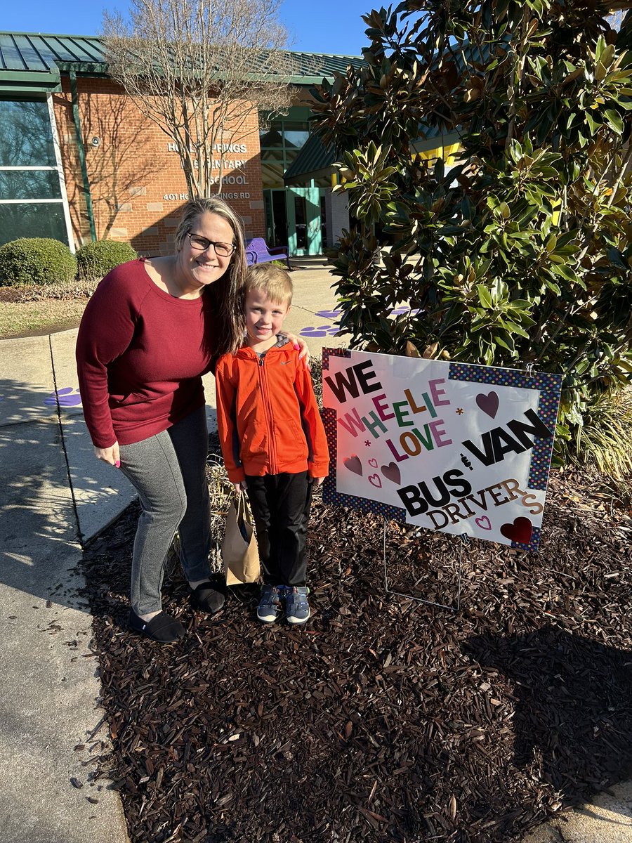We love our bus drivers and vans at HSES! #WCPSSLovesTheBus