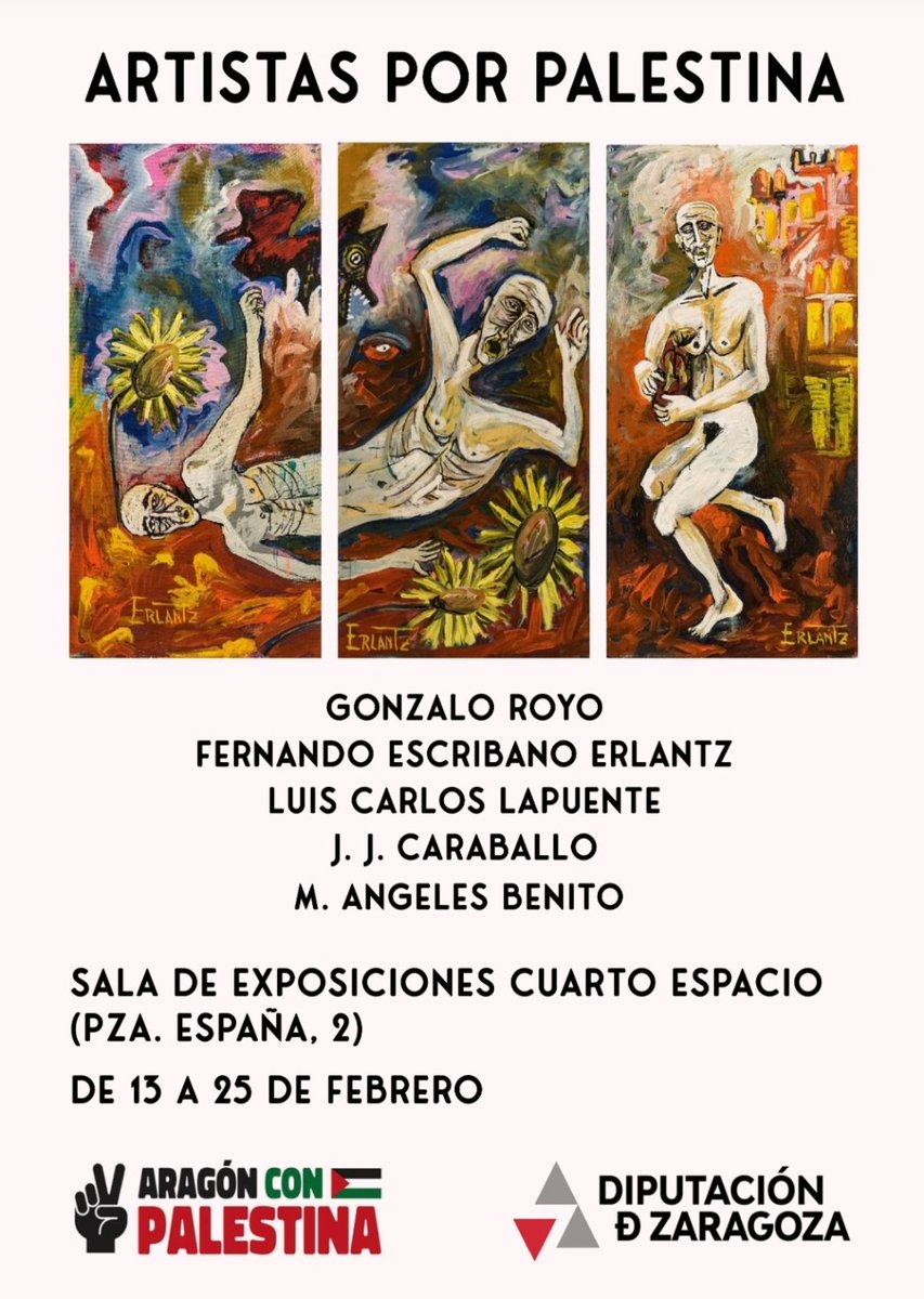 Nuestro compañero <a href="/gonzonestudio/">Gonzalo Royo Gonzo</a> expone 3 obras suyas en la exposición solidaria con Palestina. No os lo perdáis.