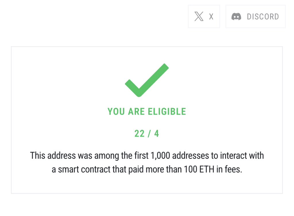 You’ve probably seen this eligibility screenshot around the timeline $STRK airdrop is happening soon The first 1000 wallets which interacted with a smart contract that paid more than 100 $ETH in fees are eligible for Starknet You can check eligibility via @wenserapp airdrop…