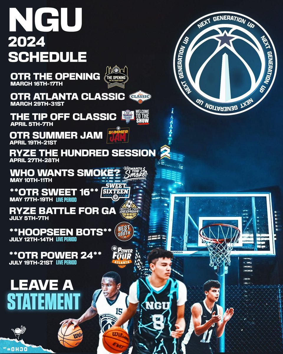 2024 Tentative Spring Schedule 💨