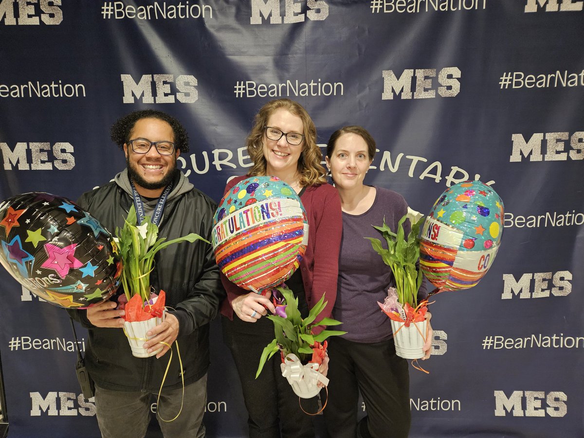 Congratulations are in order our "Service Employee of the Year" - Ms. Budd, "Student Support Employee of the Year"  - Mrs. Hoff, First Class Teacher of the Year" - Mr. Long, and our awesome "School Protection Officer of the Year" - Deputy Munoz (not pictured). #BearNation