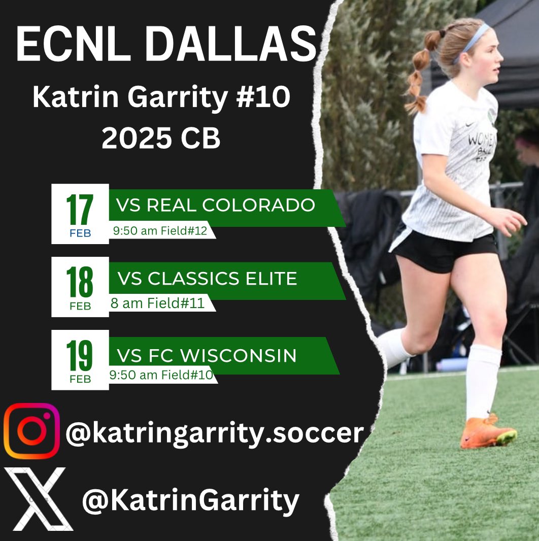 KatrinGarrity's tweet photo. ‼️ECNL DALLAS SCHEDULE‼️ https://t.co/R84lWBfYfd