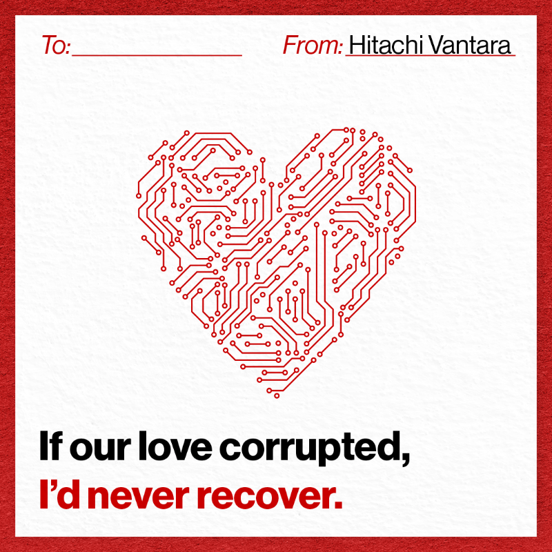 HitachiVantara's tweet photo. Happy Valentine’s Day! ❤️ Tag a special someone in the comments below to “send” them your favorite Hitachi Vantara valentine’s card. #ValentinesDay