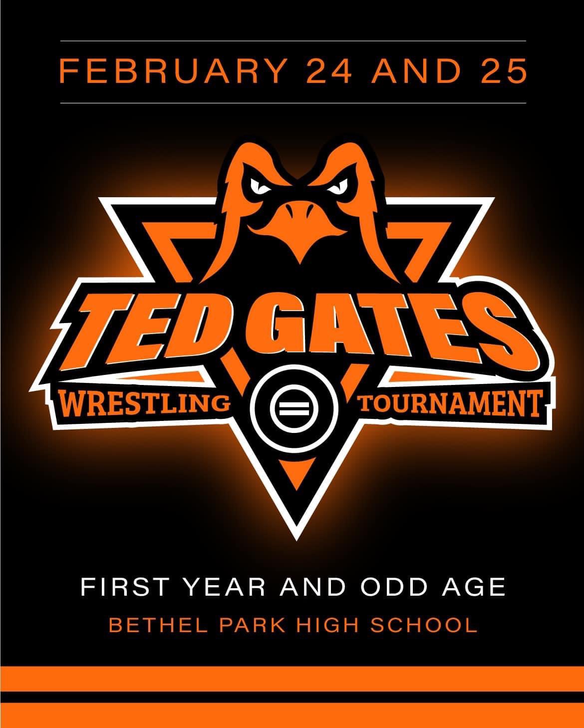 Bethel Park Wrestling on X Our annual Ted Gates youth wrestling tournament is February 24th and 25th Bethel Park Highschool Register your wrestler using the appropriate link below. Saturday First year