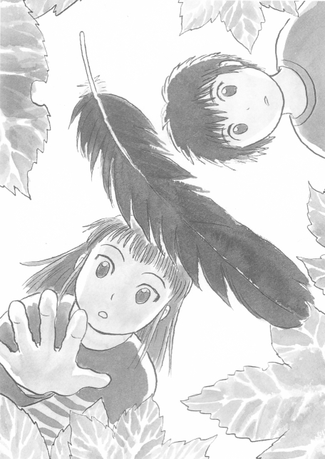 西沢杏子先生の  『羽根にねがいを!』(国土社)  の挿絵を担当しました。 発売中です。    陶子と真也は幼なじみ。 真也は両想いの子がカラスの羽根を持ってくれると ねがいがかなうと言うのだが…。 