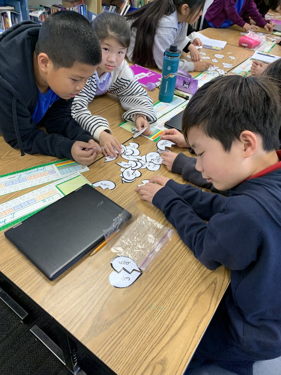 In preparation of Valentine’s Day, my students worked together on equivalent fractions and found the perfect match for each fraction. Hearts were made full. <a href="/CaminoGrove/">Camino Grove</a> <a href="/ArcadiaUnified/">Arcadia Unified</a>