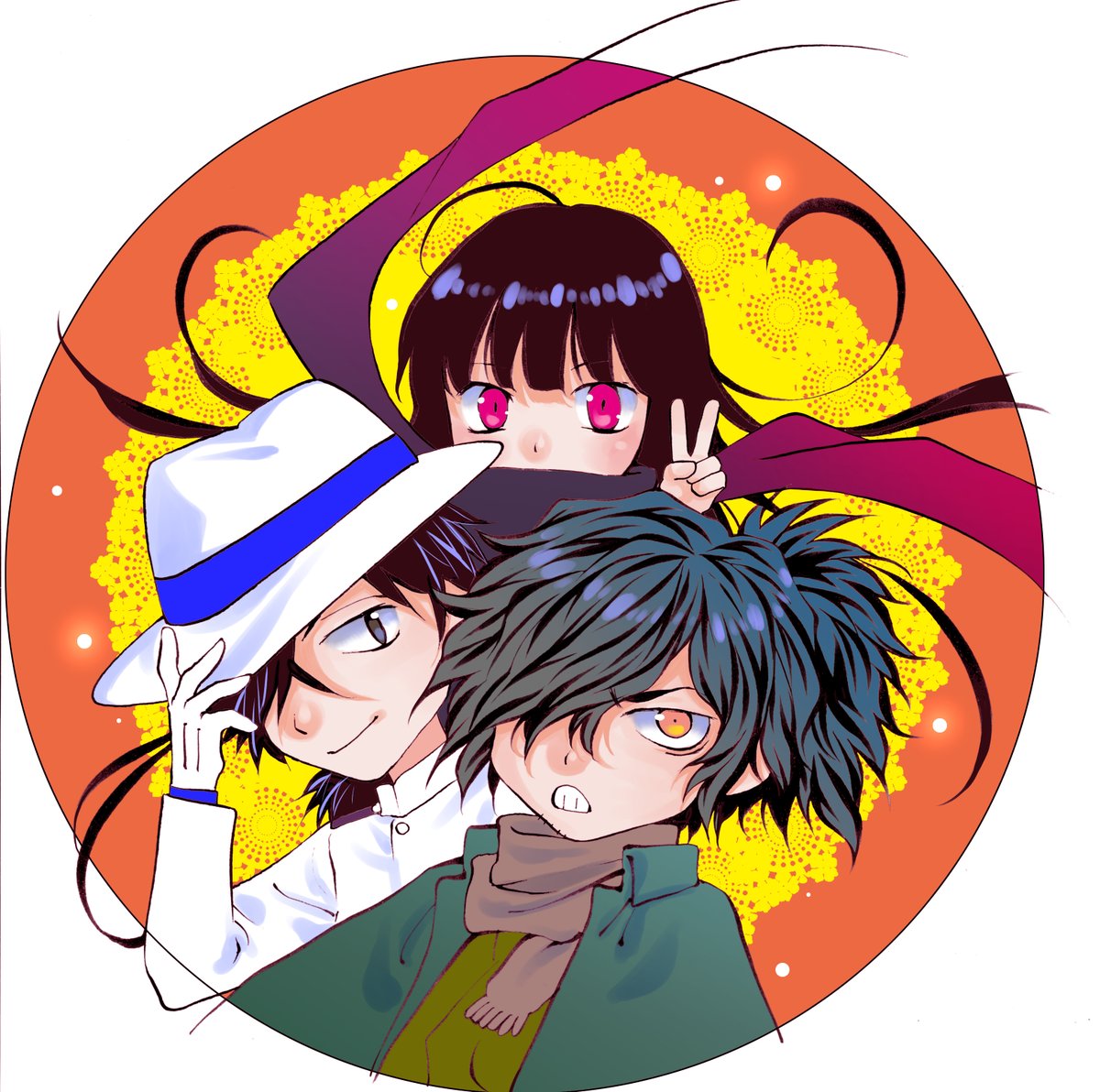 岡田以蔵(Fate) ,沖田総司 「ハッピーバレンタイン!だけど岡田以蔵さんの誕生日でもあるので笑#バレンタイン #」|楠桂/HARUコミ3/19東４お6b/け27bのイラスト