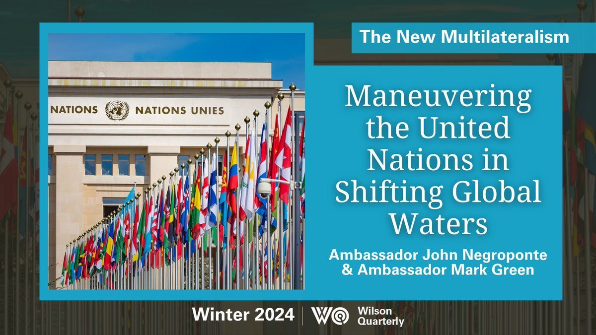 We knew we wanted to consider the United Nations when exploring global alliances. Who better to turn to than a fmr. US Ambassador to the UN? In this Q&A w/ @AmbassadorGreen, John Negroponte draws on the past & present to provide insights for the future. buff.ly/3Uzbhug