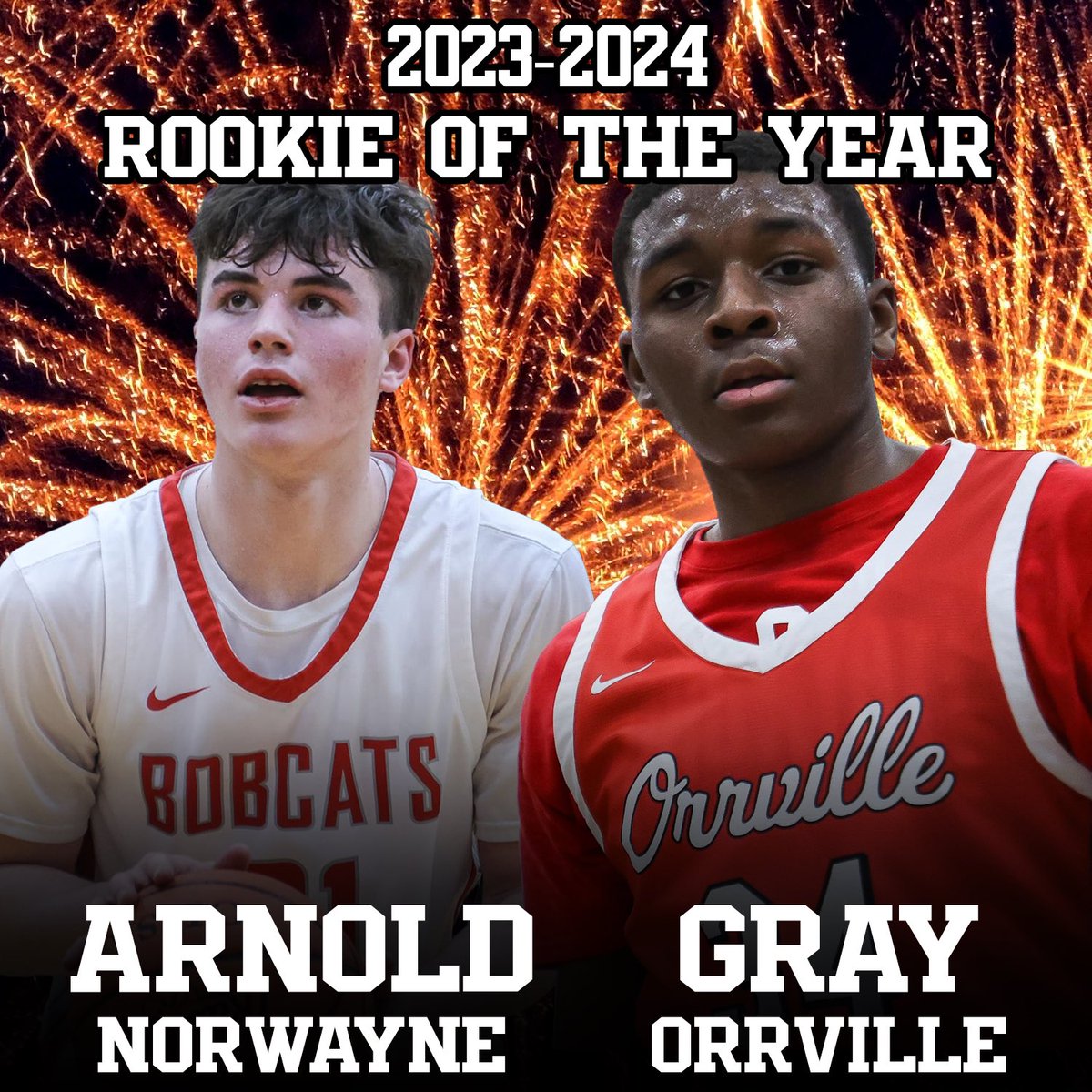 Congratulations to Norwayne’s Braylon Arnold and Orrville’s Malakhi Gray for taking home our rookie of the year award.