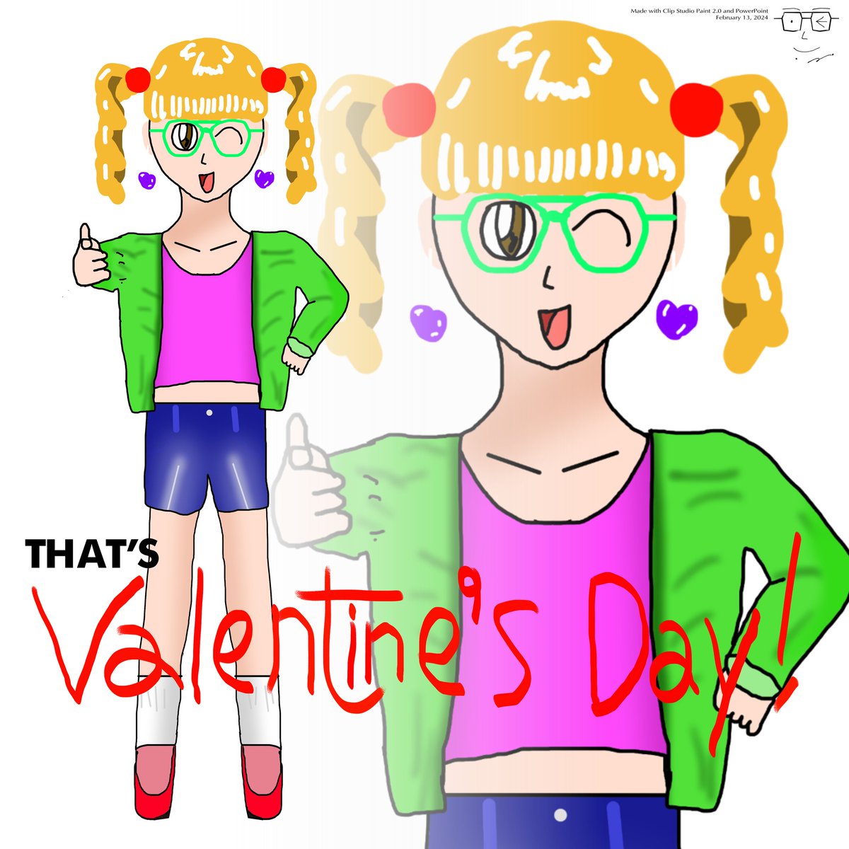 Let's Kiss Today!

#絵 #お絵かき #イラスト #イラストレーション 
#digitalart #Illustration #girlillustration #girldrawing 
#女の子イラスト #clipstudiopaint #クリスタ
#バレンタイン  #バレンタインデー  #valentinesday2024 #valentines #valentine