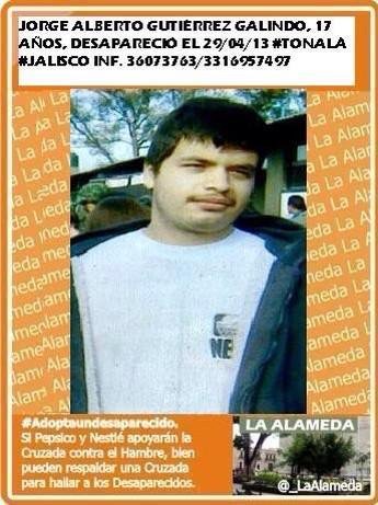 #TeBuscamos Jorge Alberto Gutierrez Ramirez. Tonala, Jalisco  #Jalisco