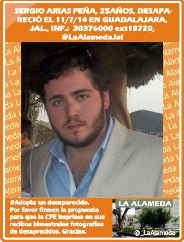 #TeBuscamos Sergio Arias Peña. Guadalajara, Jalisco  #Jalisco