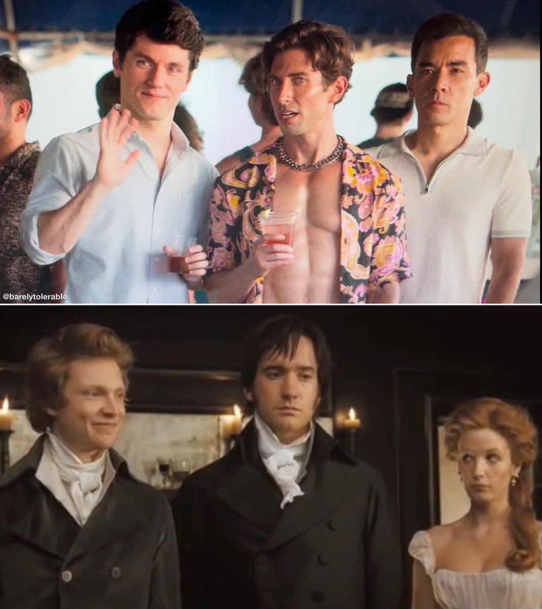 barelytolerabIe's tweet image. #RomComBracket I’m voting for Fire Island tomorrow for this character introduction alone. Perfect.