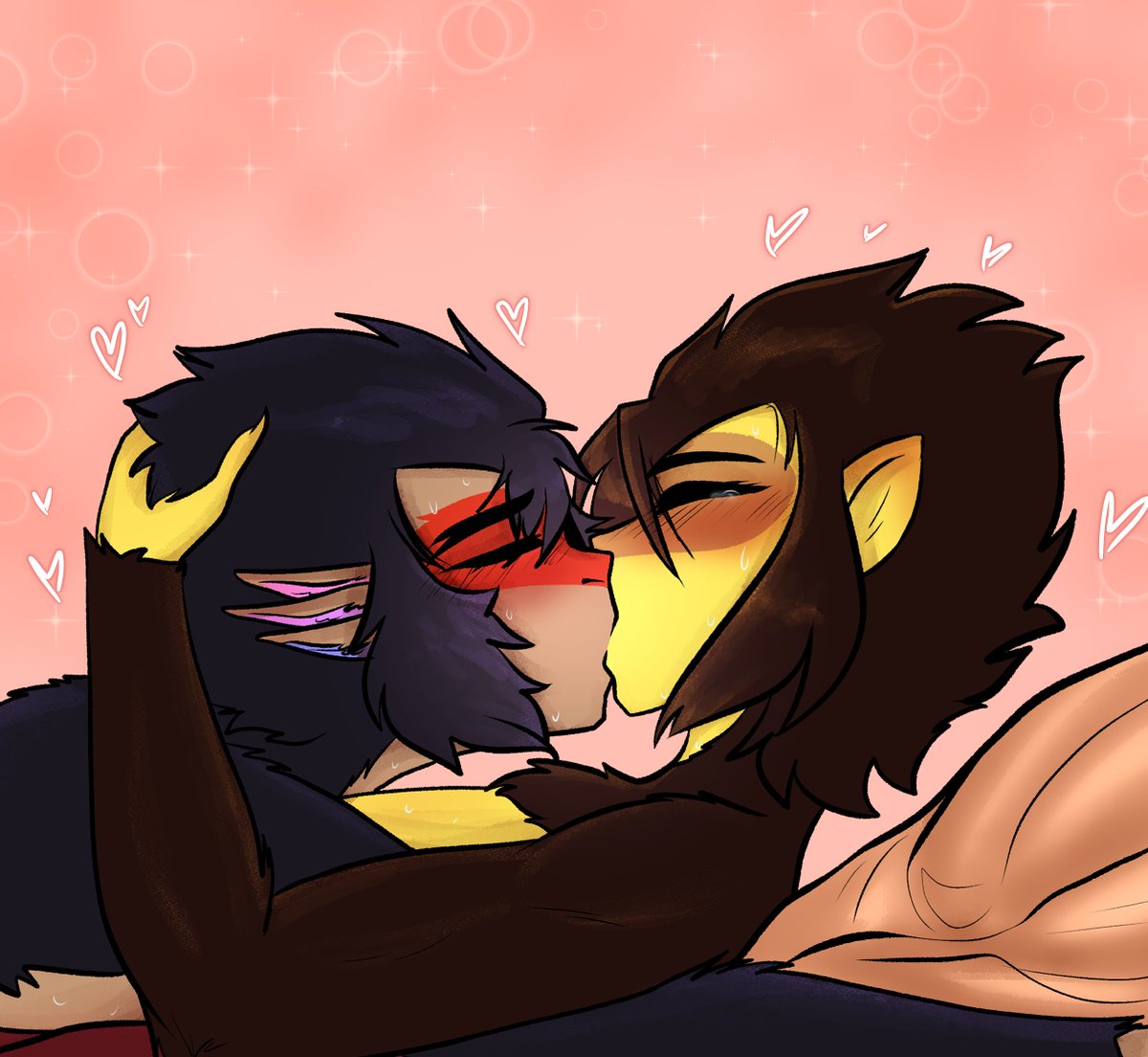 #plumsynoodles #monkiesin?😈🍜💕 Kiss~ Valentine's day 💕
(am I early? No?)