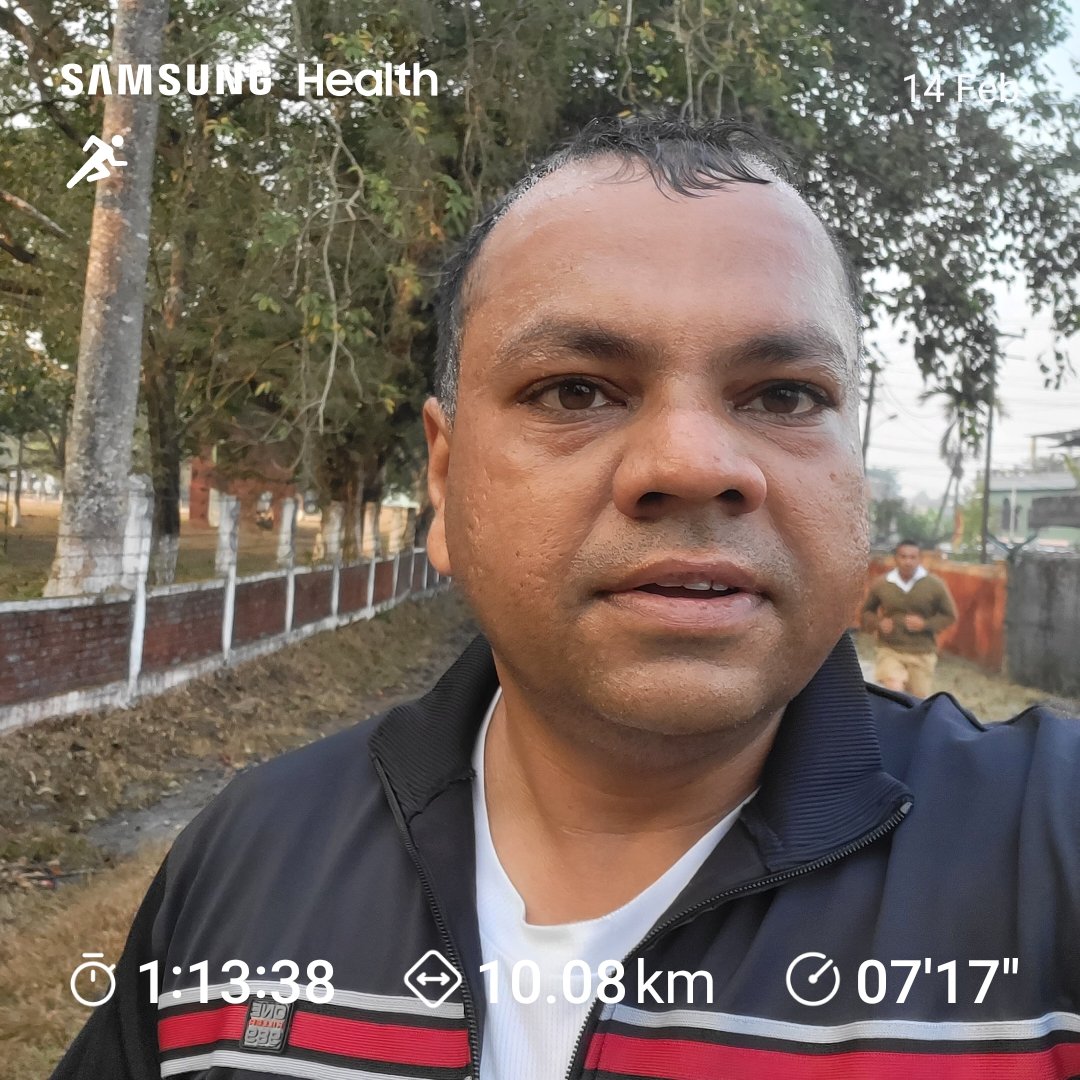 10km 🏃‍♂️ completed #runforfun #notslimbutfit