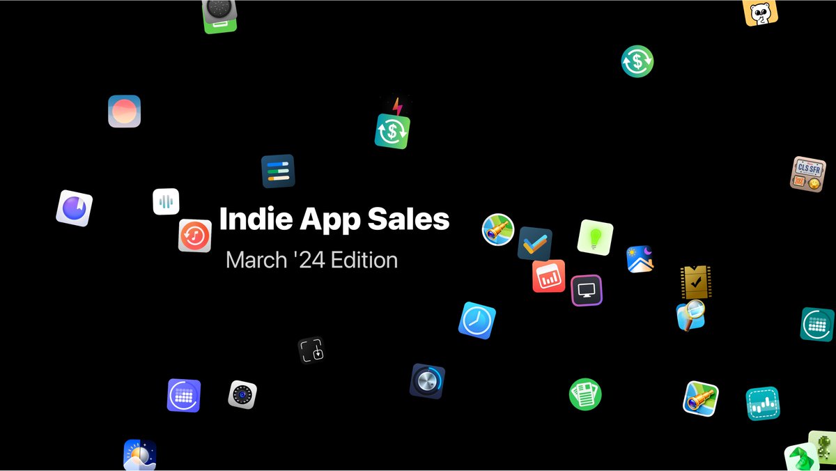 Matt1Corey's tweet photo. It's not an Indie App Sales event without the banner, right?  Starting strong with 29 participating apps on just the first day, but we've got a long way to go.

Are you an Indie Developer?  Help fill banner by submitting your app today!

#IndieAppSales

https://t.co/0AIizsMVfV https://t.co/BpY6r4g9ba