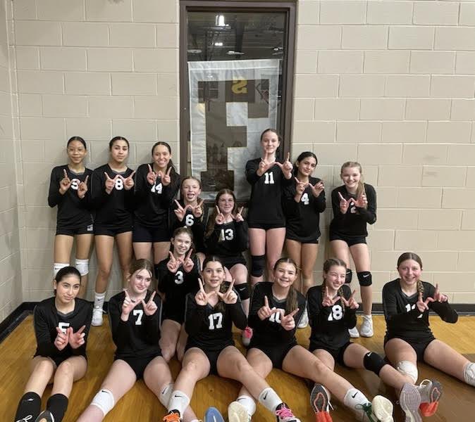 TruittPhysEd's tweet photo. Another “W” Tuesday for the ROMS black team. That’s 3-0 on the season! Girls are playing really great volleyball. @krimeldrum https://t.co/40e6LhX7Iy