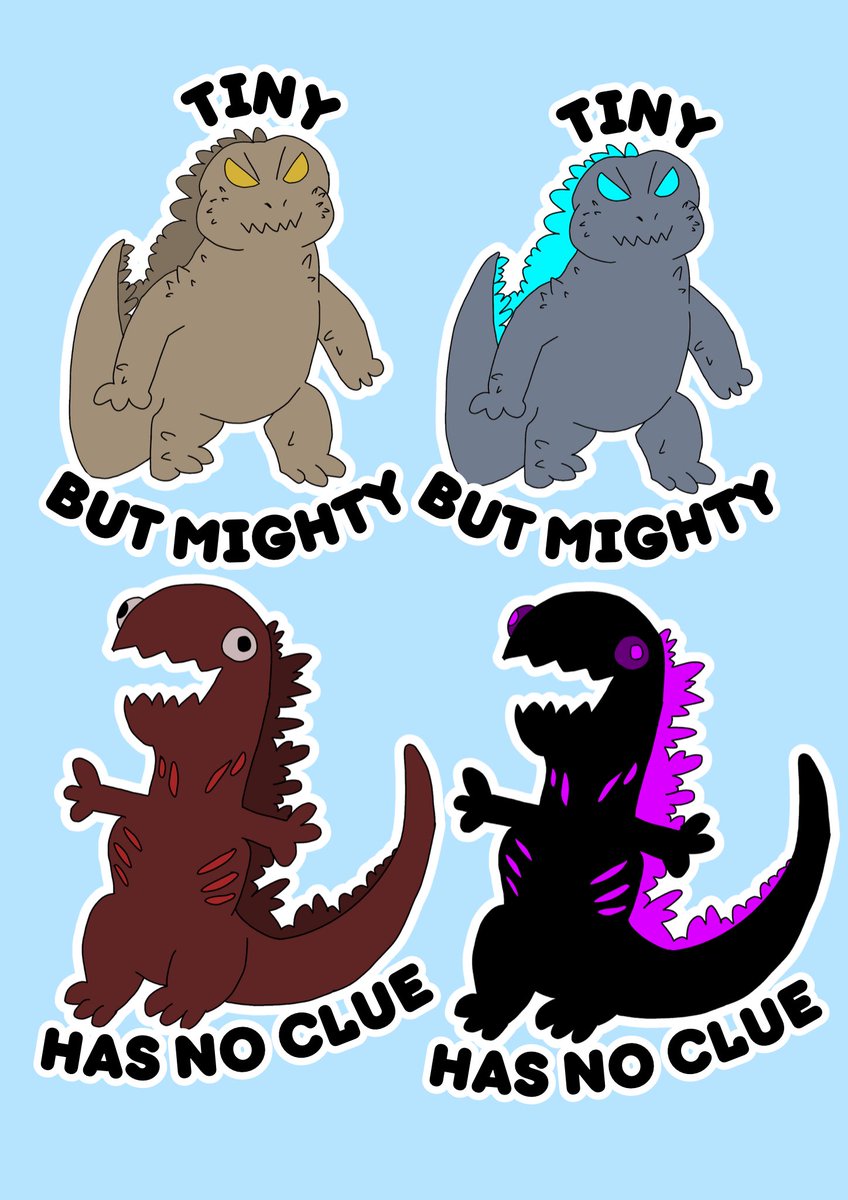 #GodzillaMinusOne and #ShinGodzilla stickers 💥