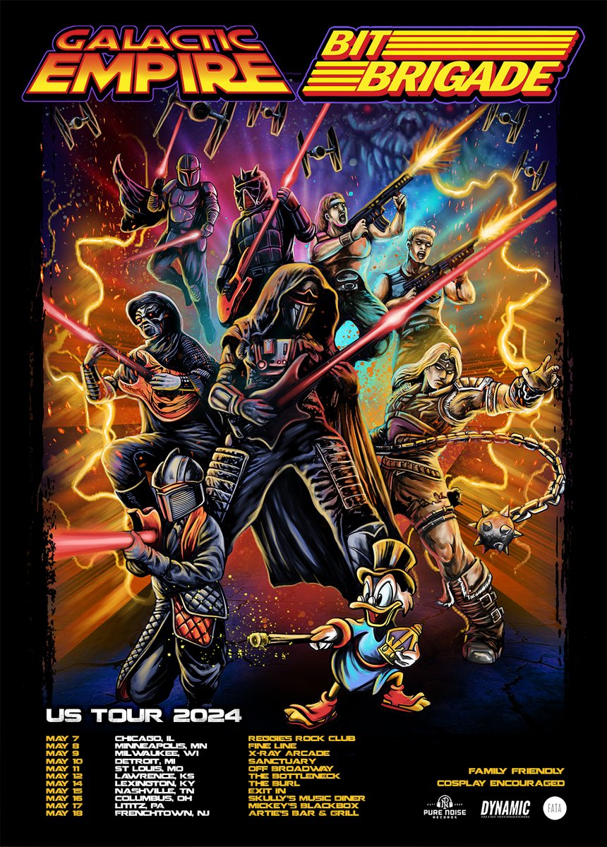 THE EMPEROR would like to inform you that we have formed an alliance with the powerful Sith Lord Gamers @bitbrigade and will be unleashing our ultimate sonic weapon of Heavy Metal on your local city this May. Tickets go on sale this Friday, February 16 @10 local time.