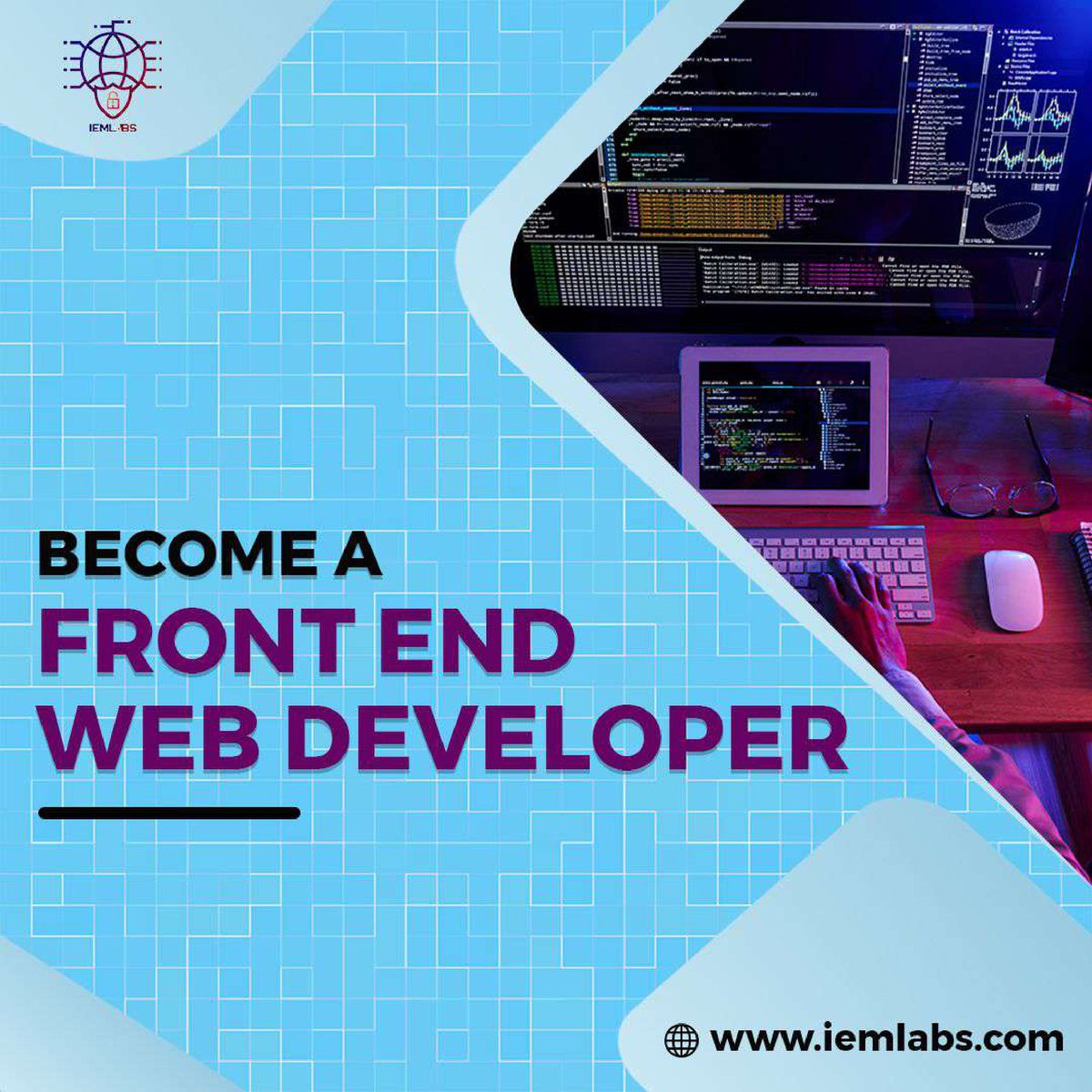 iem_labs's tweet image. Ready to craft captivating web experiences? 🌟 Unlock the secrets to becoming a Front End Web Developer!
#IEMLabs #FrontEndWebDevelopment #WebDevJourney #CodeYourFuture #WebDeveloperSkills #TechSkills #CodeMaster #CodingVisualization #DataScience #webdevelopment #html #html5