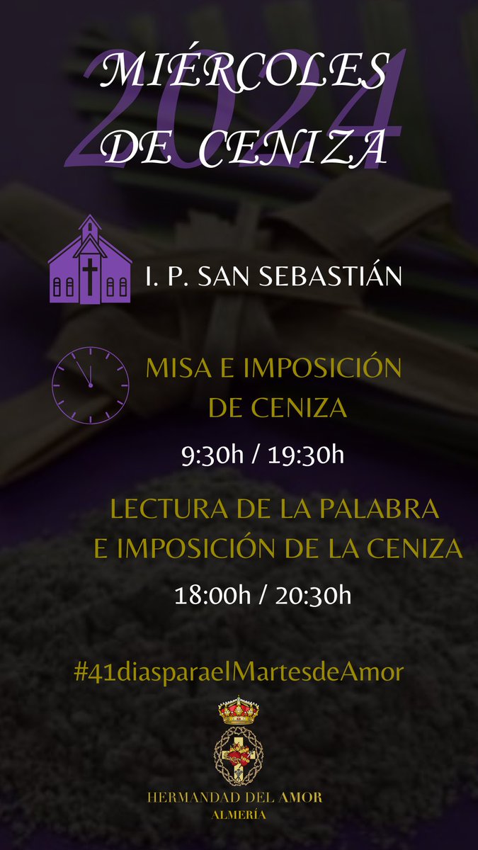 Compartimos con vosotros el
horario de la imposición de ceniza que tendrá lugar en la Parroquia de San Sebastián.