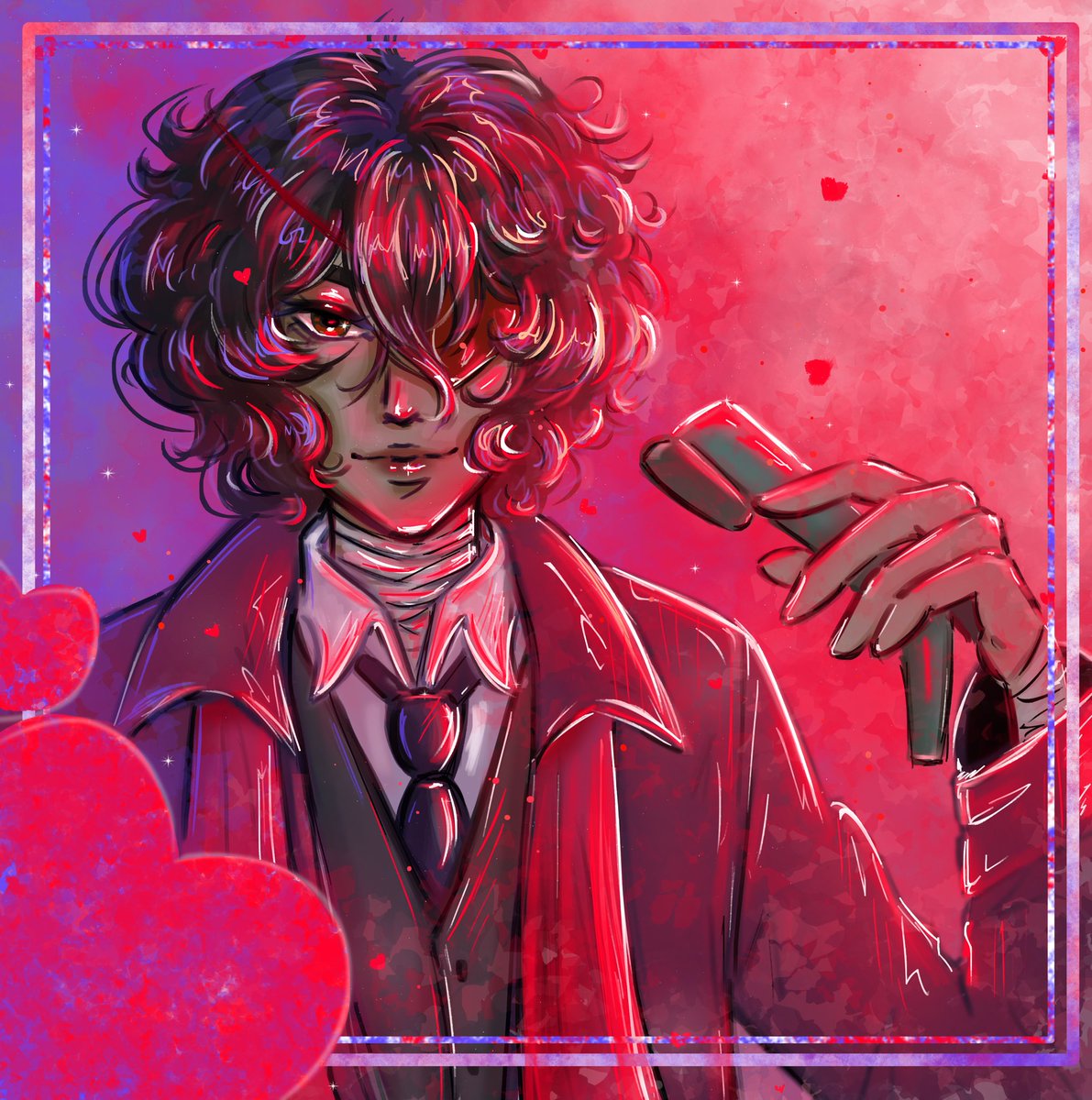 _tartist_'s tweet photo. Happy Valentine’s Day 
#beastdazai #dazai #ValentinesDay https://t.co/Mir8MmieMA