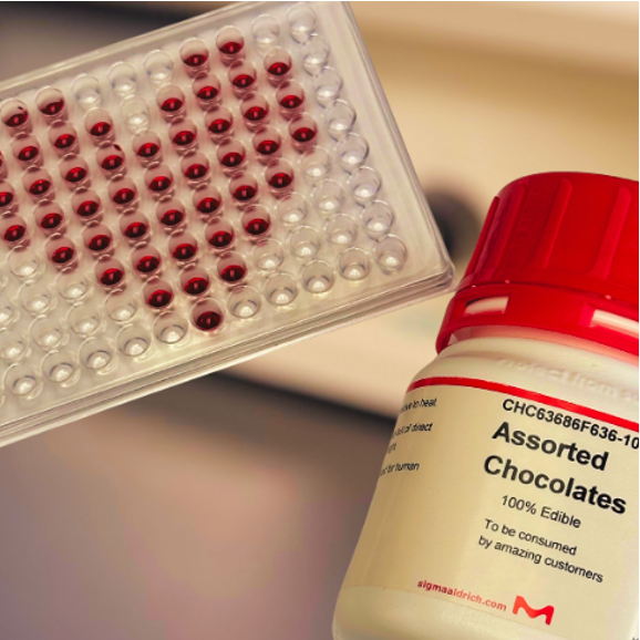 Merck_lifesci's tweet photo. A GIVEAWAY ON VALENTINE'S DAY?! Win a Sigma-Aldrich Chocolate bottle for you and your valentine (or labmate!). Oh-- by the way, this is GLOBAL* https://t.co/xMAYeeJA2V