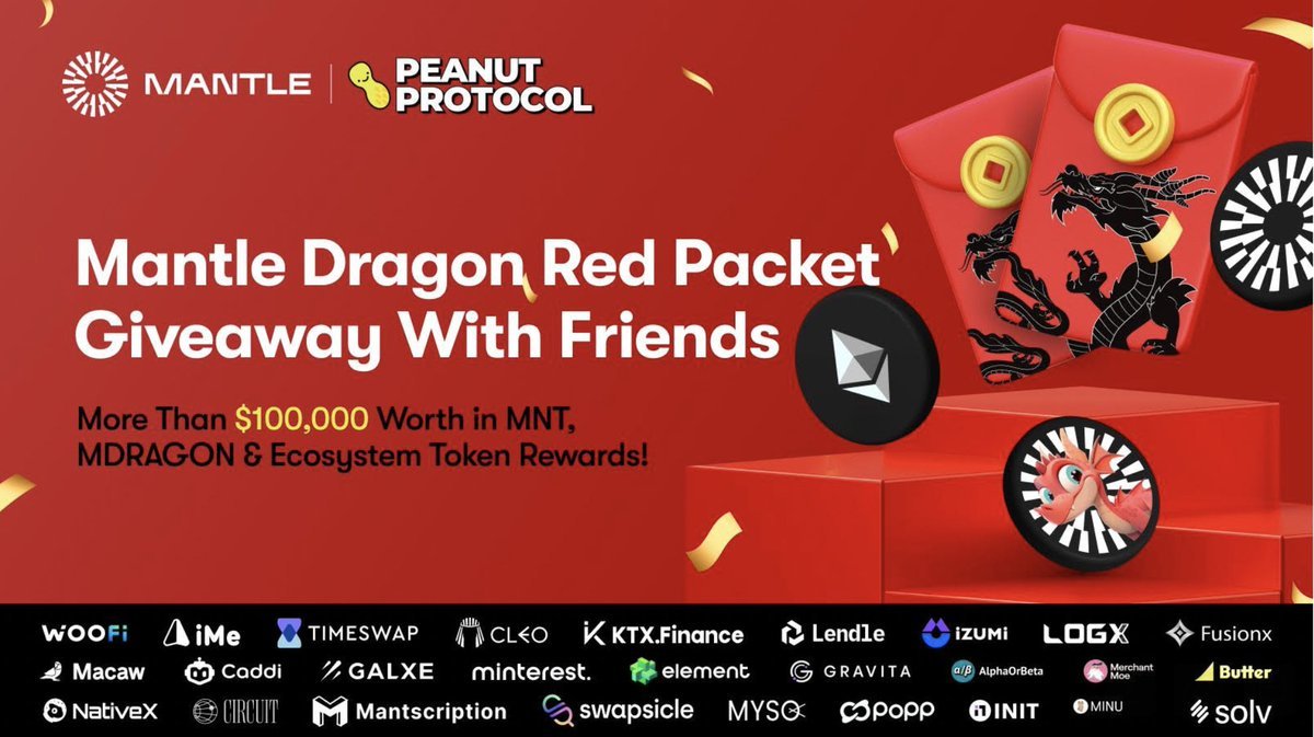 iZUMi Finance | #iZiSwap (@izumi_finance) on Twitter photo 🧧In celebration of Lunar New Year, we’re joining
<a href="/0xMantle/">Mantle Network</a> on the Mantle Dragon Red Packet Giveaway, where you’ll stand a chance to receive red packets of $USDT, $MNT or $MDRAGON! Only 10,000 slots available. Claim your lucky money here: mantle.peanut.to/packet?c=5000&…
All you need to 🧧In celebration of Lunar New Year, we’re joining
<a href="/0xMantle/">Mantle Network</a> on the Mantle Dragon Red Packet Giveaway, where you’ll stand a chance to receive red packets of $USDT, $MNT or $MDRAGON! Only 10,000 slots available. Claim your lucky money here: mantle.peanut.to/packet?c=5000&…
All you need to