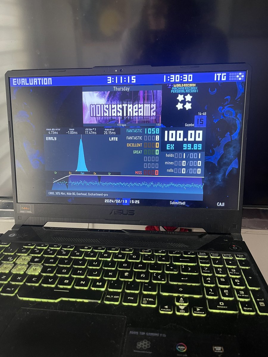 Caji123_'s tweet photo. Did my first 15 quad  and Forgot to recorded cuz didn’t think I’ll make it, so I played the song twice and quaded again, it wasn’t as good as my first try though https://t.co/SMwdC1VIqH