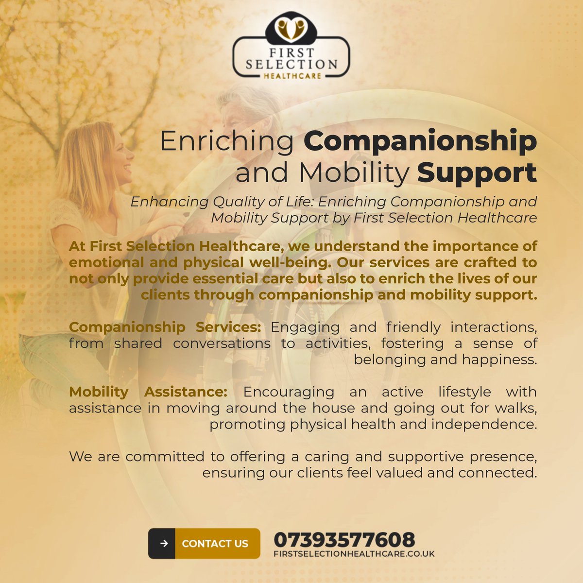 FS_healthcare's tweet photo. Our devoted caregivers are steadfast in providing top-tier support and companionship, ensuring a blend of premium care meets the warm familiarity of home. It's our commitment to enhance the well-being of your family with unwavering dedication and a personal touch. https://t.co/uqfOEOgTIE