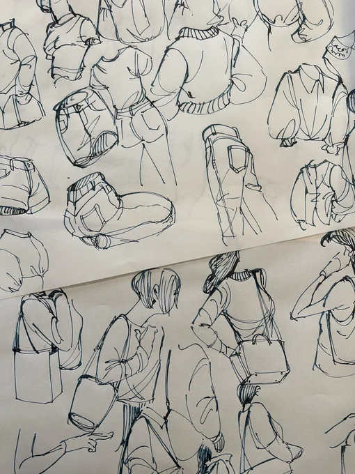 #原画市_制作中

ドローイングのための習作です。
ドローイングは下書き無しでガシガシ描いてます。 