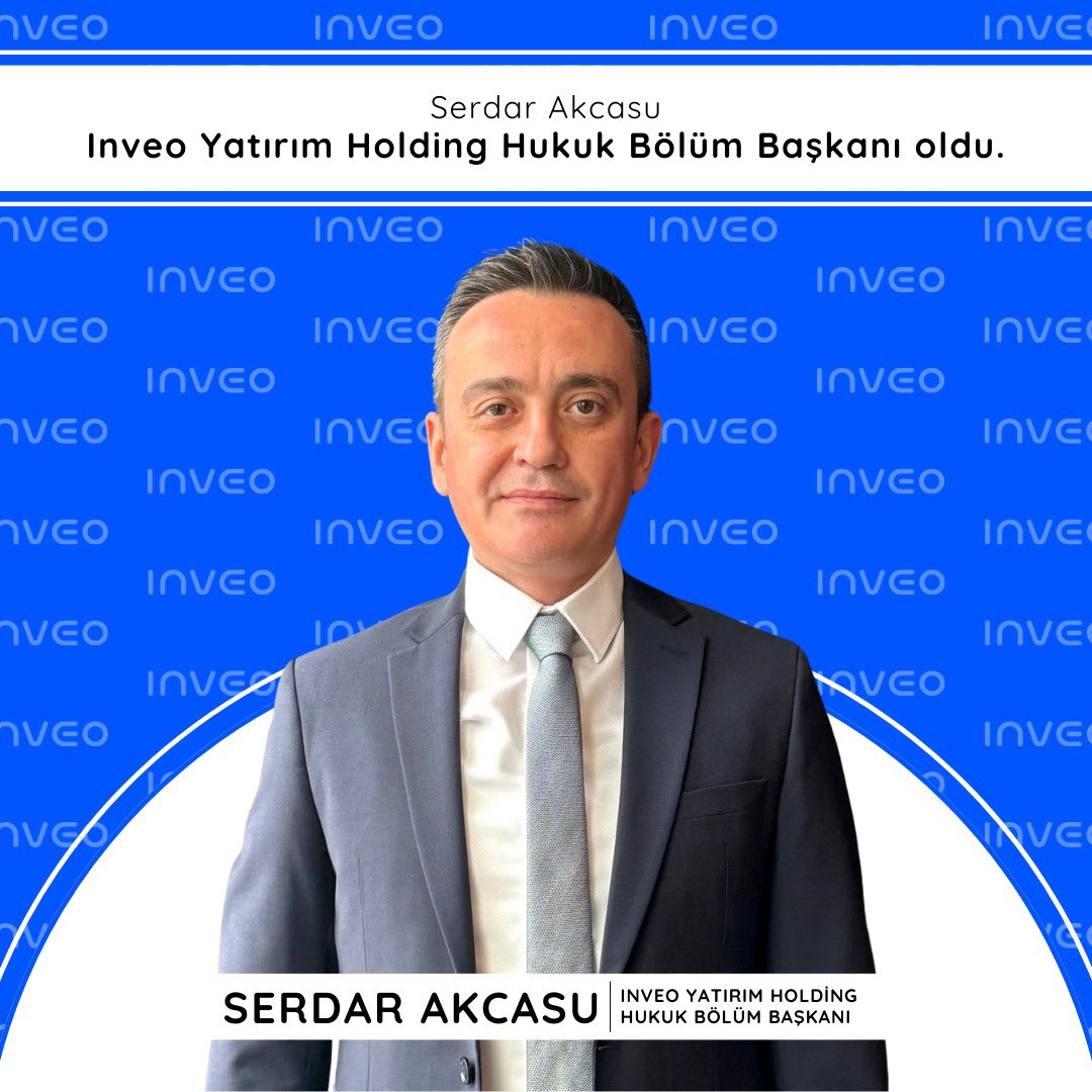 Uzun yıllardır sermaye piyasaları, pazarlama, satış ve finans hukuku alanında birbirinden değerli çalışmalara imza atan Serdar Akcasu’nun 14 Şubat 2024 tarihi itibarıyla Inveo Yatırım Holding Hukuk Bölüm Başkanı olarak şirketimizde göreve başladığını duyurmaktan büyük mutluluk