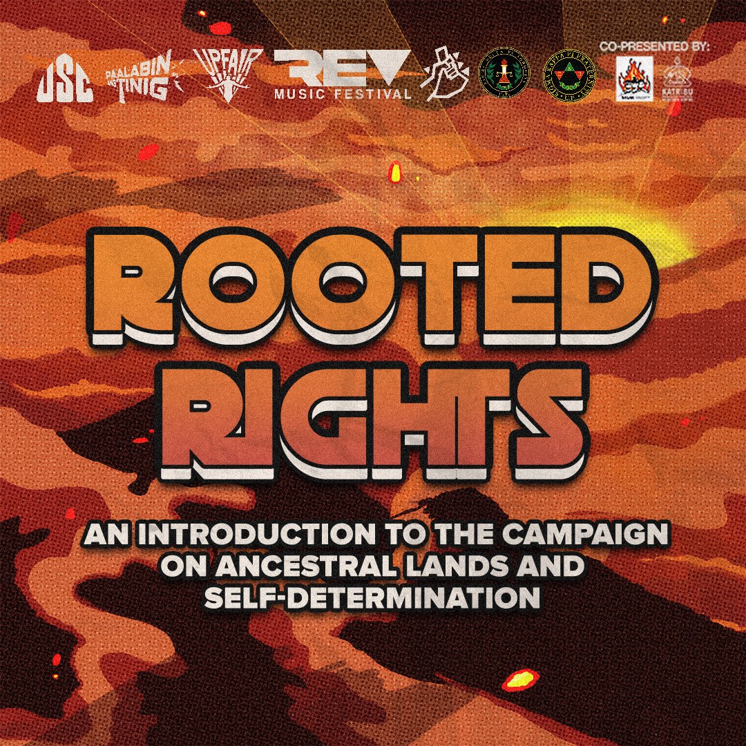 REVpresents's tweet photo. ROOTED RIGHTS: An Introduction to the Campaign on Ancestral Lands and Self-Determination.

Through this, we must know how the National Minorities continue to reclaim their agency and demand recognition for their heritage and rights.

We must amplify their voices, advocate for legal protections, and foster dialogue. Let us call for a community where they thrive in dignity and autonomy. ✊🏼

#REV2024
#UPFairSaturday
#UPFair2024
#PaalabinAngTinig
#ProtectAncestralLands 
#SurfaceDexterAndBazoo