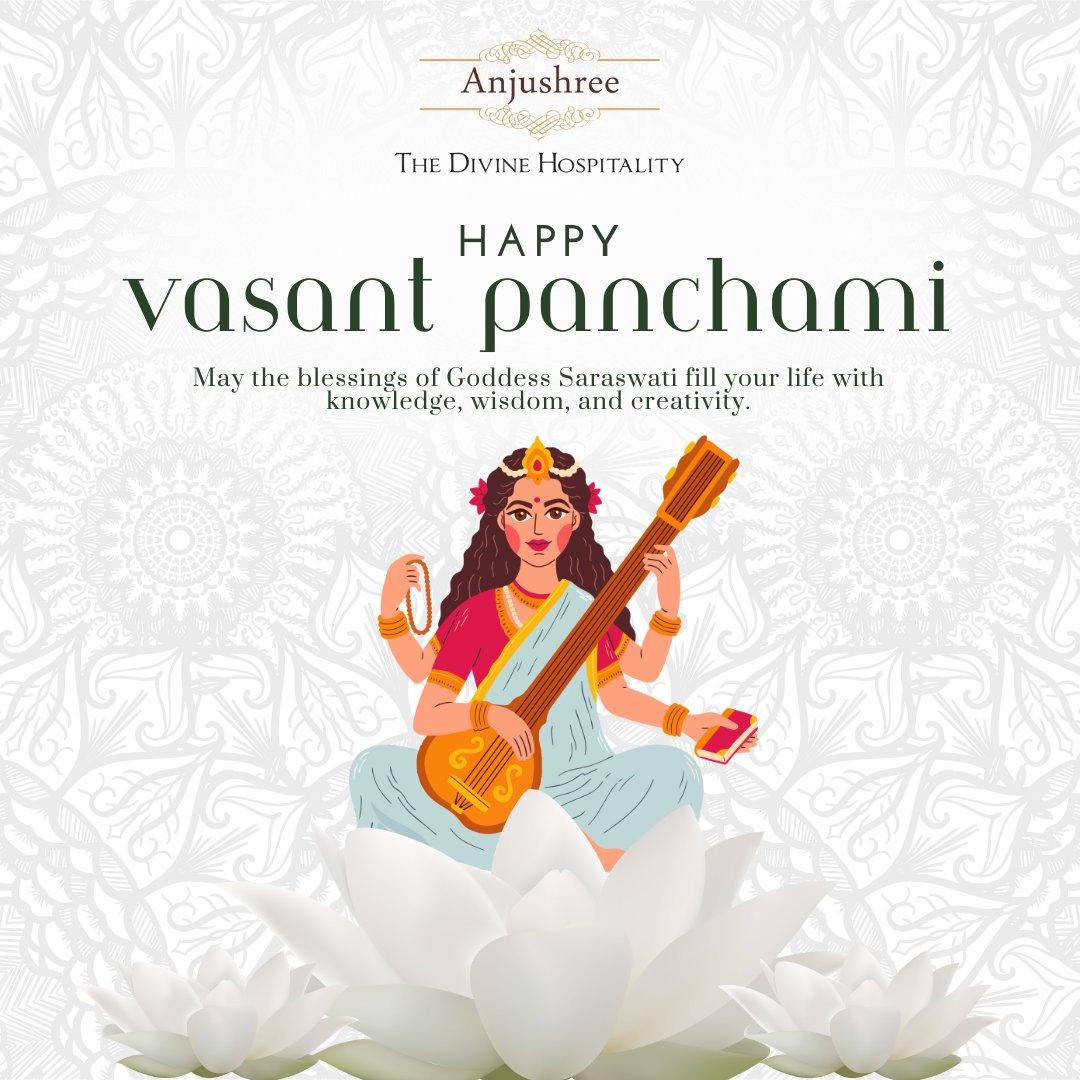 Wishing you a vibrant and joyous Vasant Panchami from the heart of Anjushree Hotel! 🌸✨ May the colors of spring fill your life with prosperity and happiness.

#AnjushreeHotel #happyvasantpanchami #FestivalGreetings #SpringCelebration #JoyfulMoments #ProsperityWishes