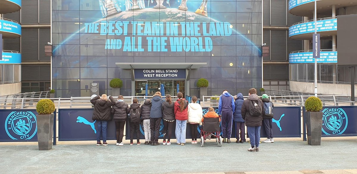 SchoolWalsall's tweet photo. A great day out yesterday with our KS3 young people visiting the Manchester stadiums. Mixed views on which one was the best https://t.co/ORRgWgBMNu