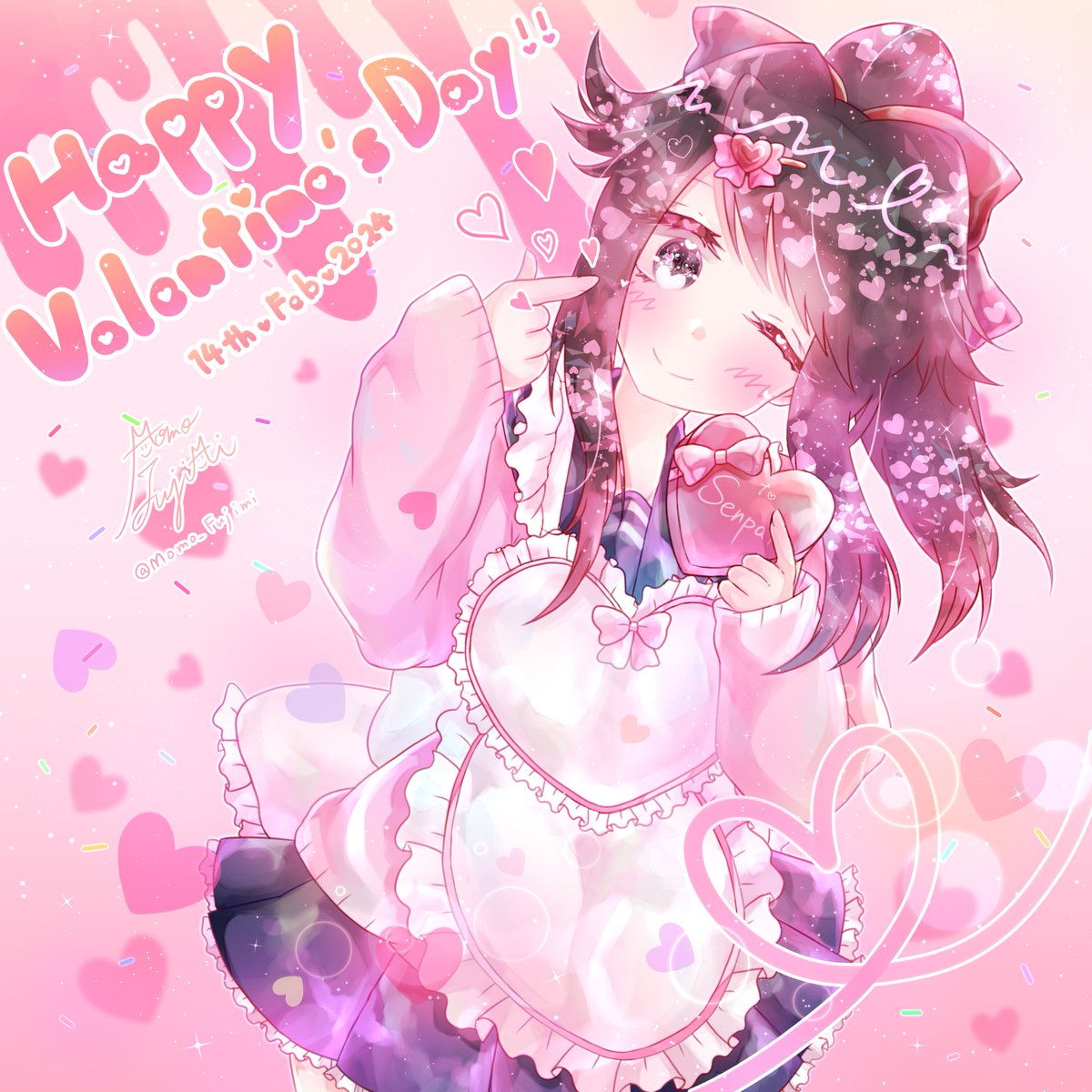 Momo_Fujimi's tweet photo. Happy Valentine's Day!!💝
#YandereSimulator #ヤンデレシミュレーター https://t.co/Q3e6nKTYzZ