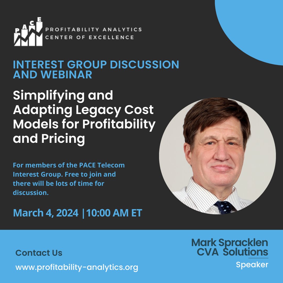 March 4th at 10am ET, join us for a #telecom #Profitability #webinar  and discussion. Non-Telecommunications companies will likely still find the discussions helpful and enlightening. Reg tinyurl.com/3nfjprbp
@NJCPA <a href="/LiuLindberg/">Anders Liu-Lindberg</a> <a href="/SeanSteinSmith/">Dr Sean Stein Smith</a>